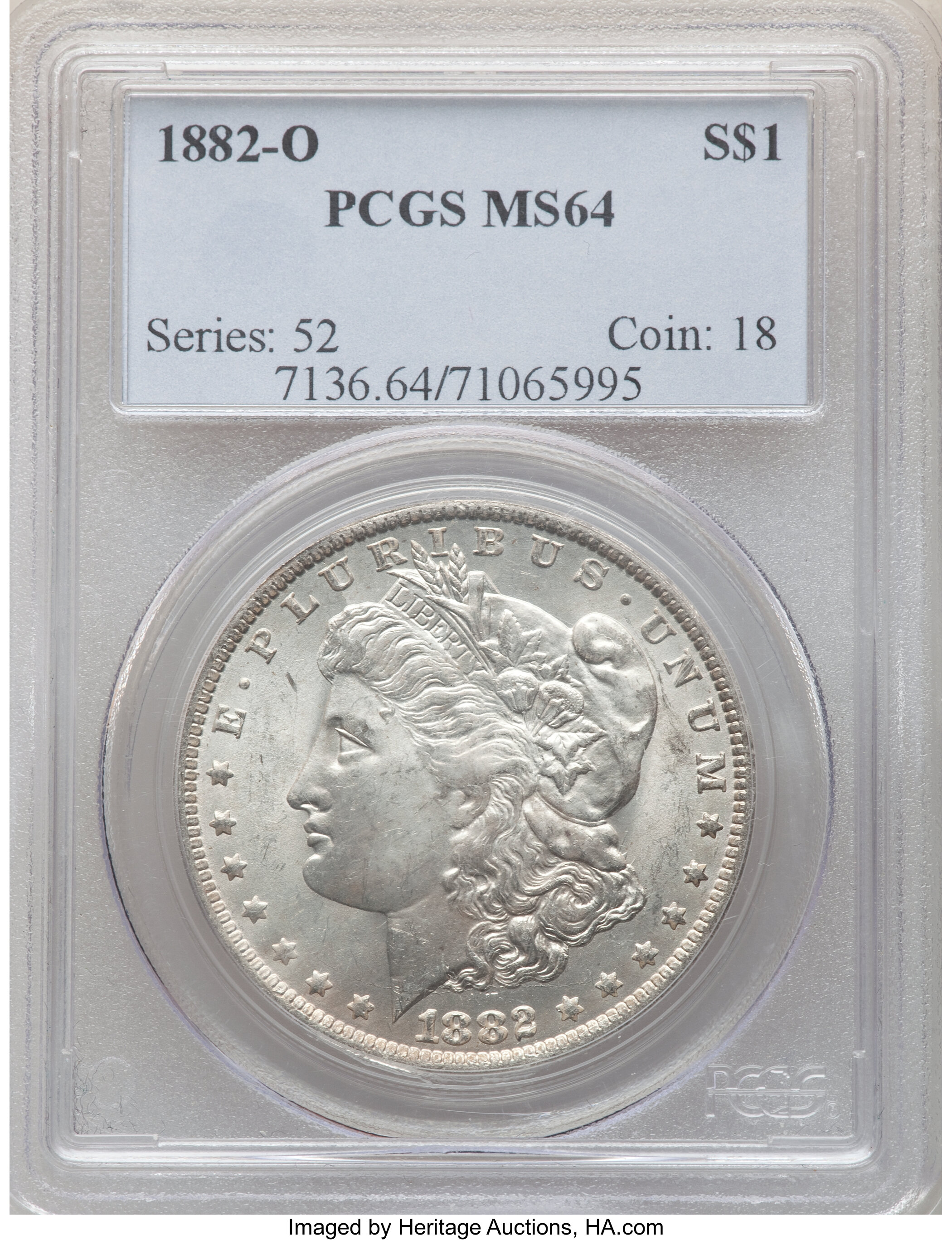 18 O 1 Obverse Die Gouge Die Break U Vam 17b Ms64 Pcgs Pcgs Lot Heritage Auctions