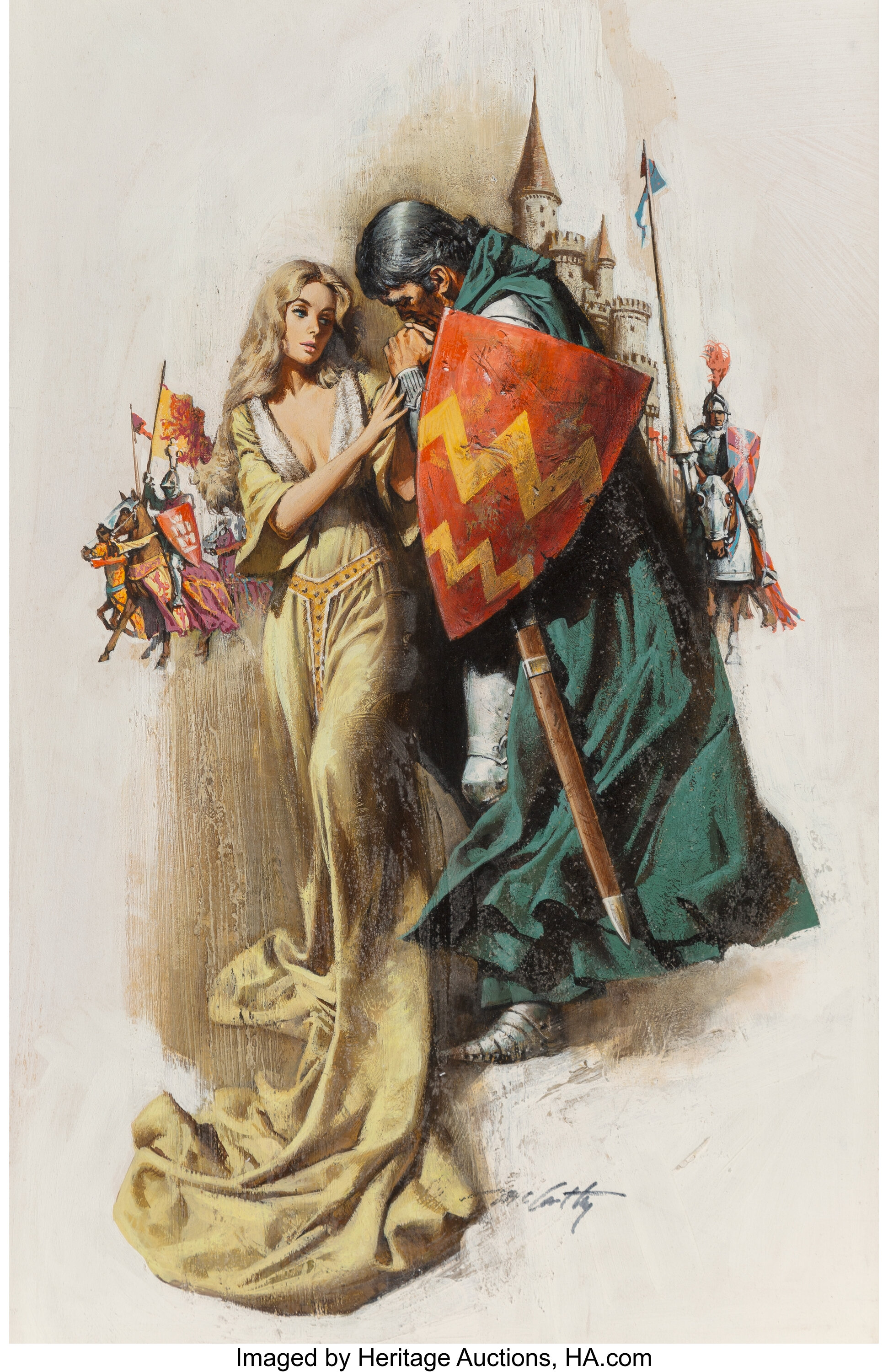 Frank Mccarthy American 1924 02 The King S Bed Gouache On Lot Heritage Auctions