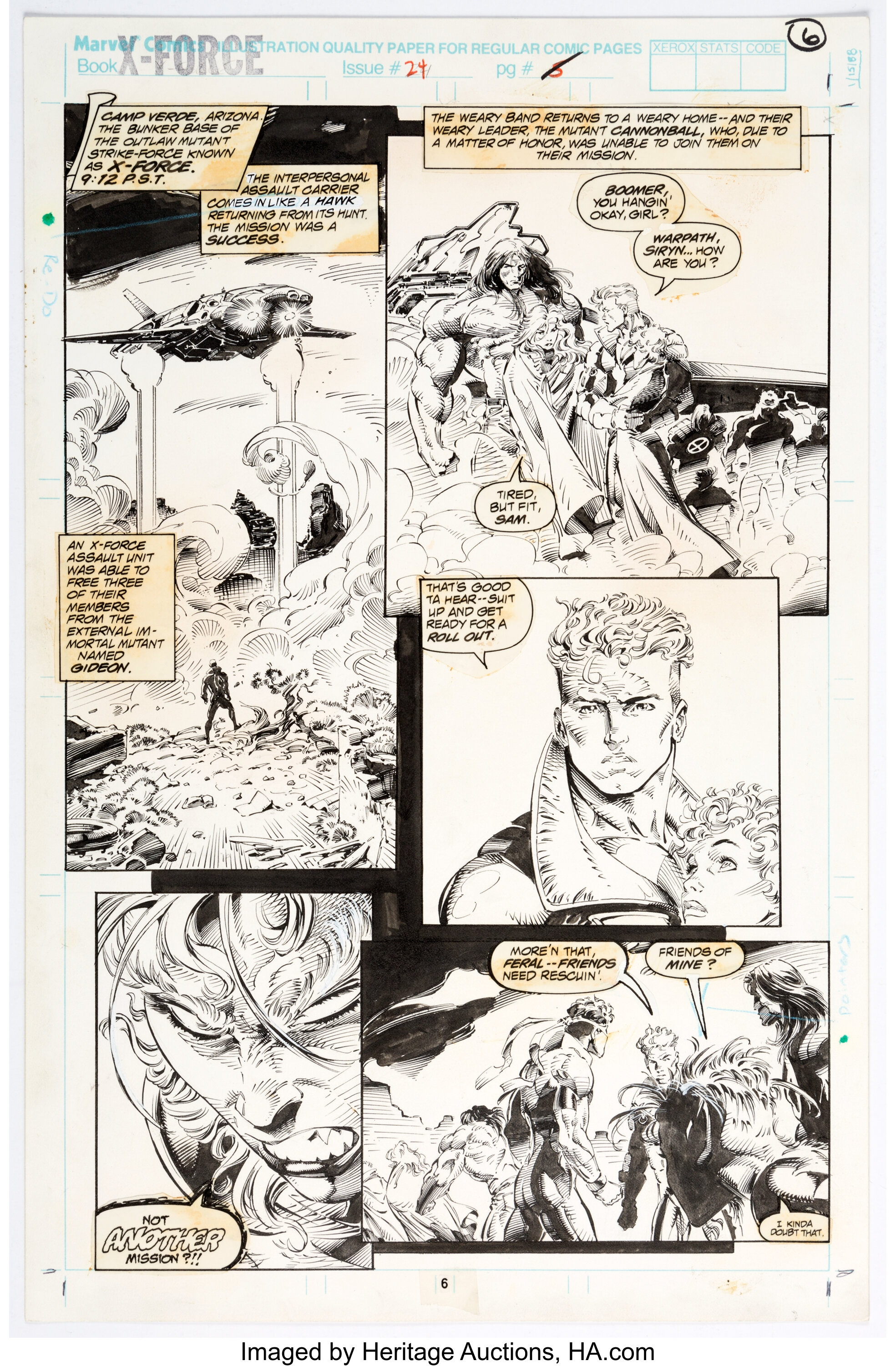 Greg Capullo And Richard Bennett X Force 24 Story Page 5 Original Lot Heritage Auctions