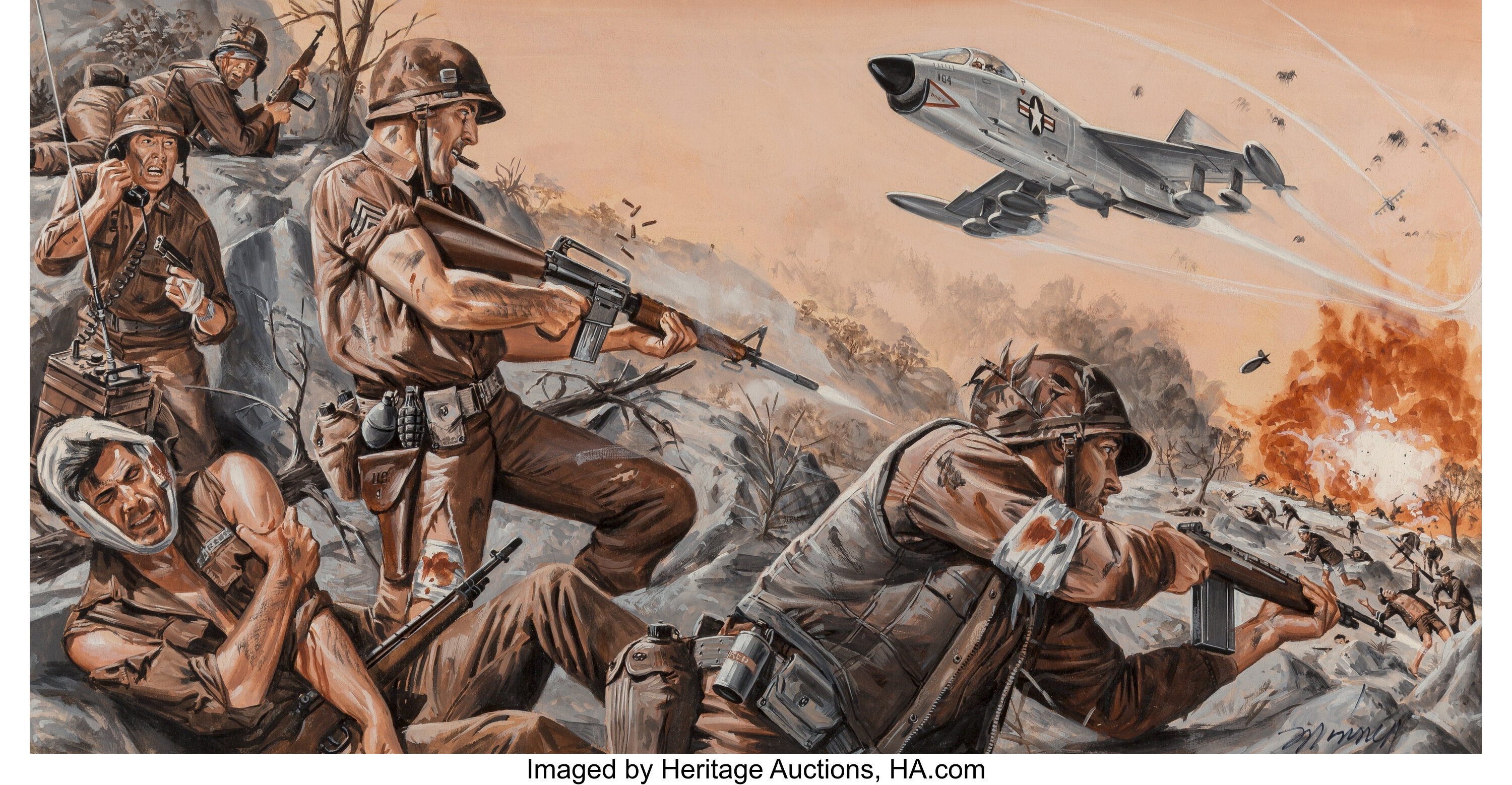 Bruce Minney (American, 1928-2013). To the Last Marine, Stag | Lot ...
