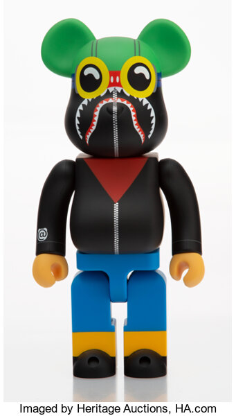 BE@RBRICK X BAPE X Hebru Brantley X Social Status. Shark Face 400