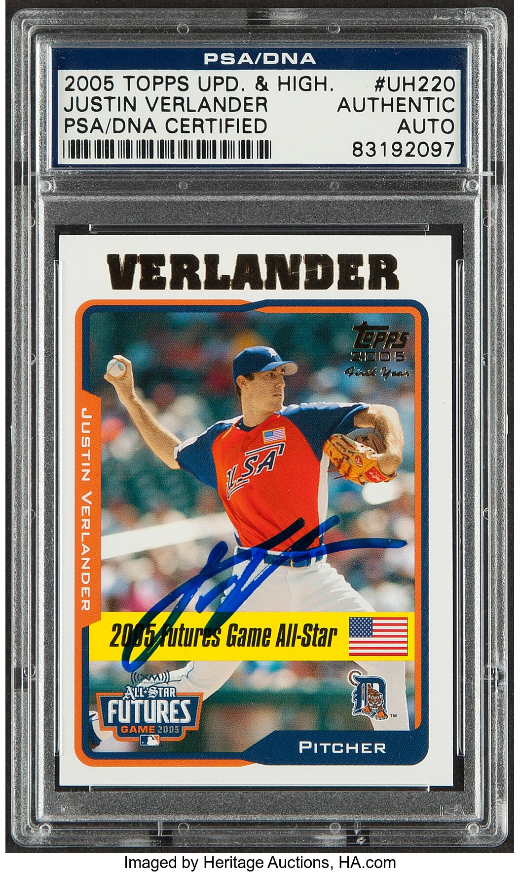 Justin Verlander 2005 Topps Futures Game All Star Card