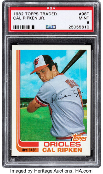 Sold at Auction: 1982 Topps Traded Cal Ripken, Jr. Rookie card