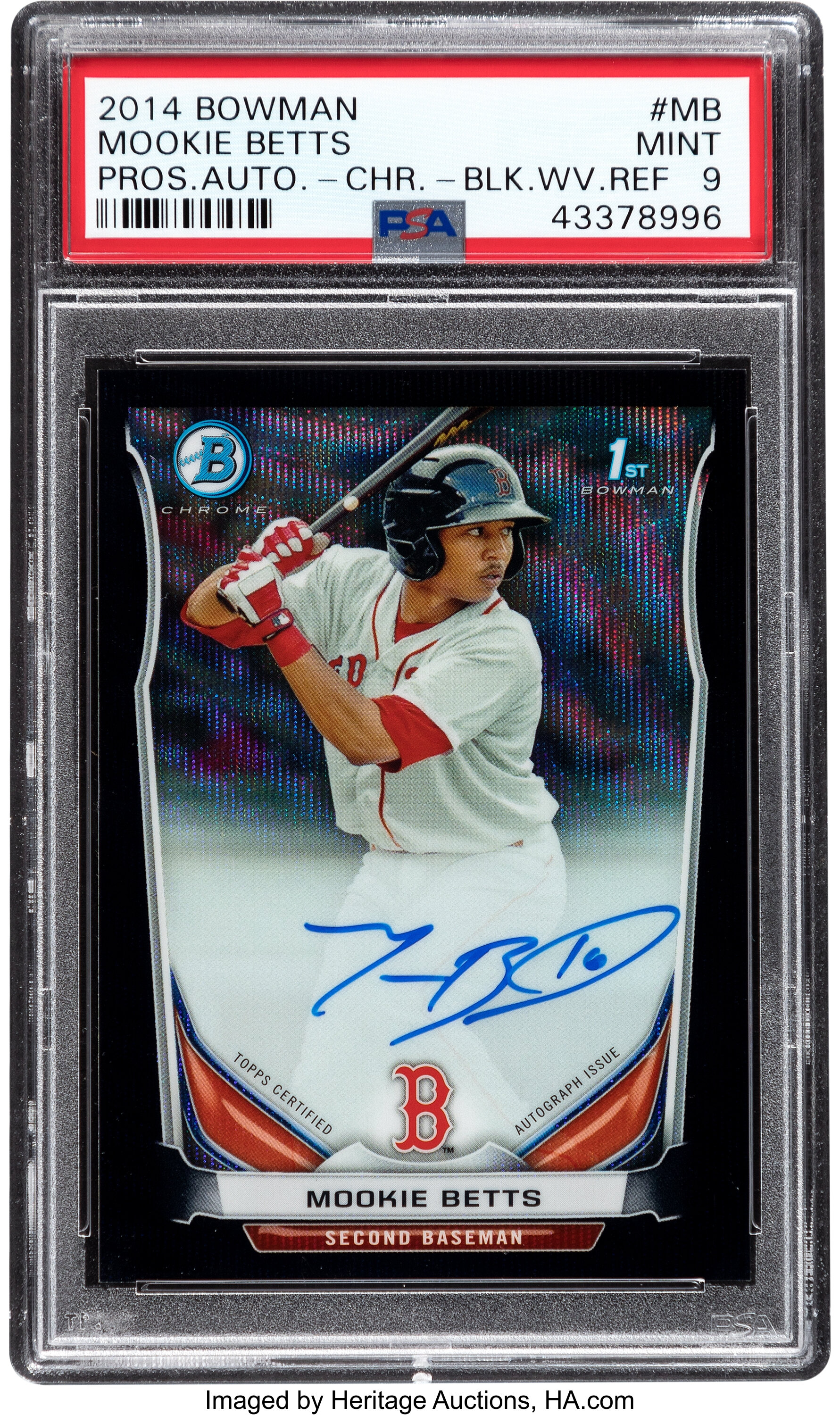 2014 Bowman Chrome Mookie Betts (Black Wave-Auto Refractor) | Lot #57865 |  Heritage Auctions