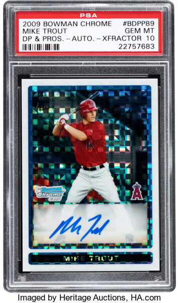 2011 Bowman Chrome Draft Mike Trout Rookie PSA