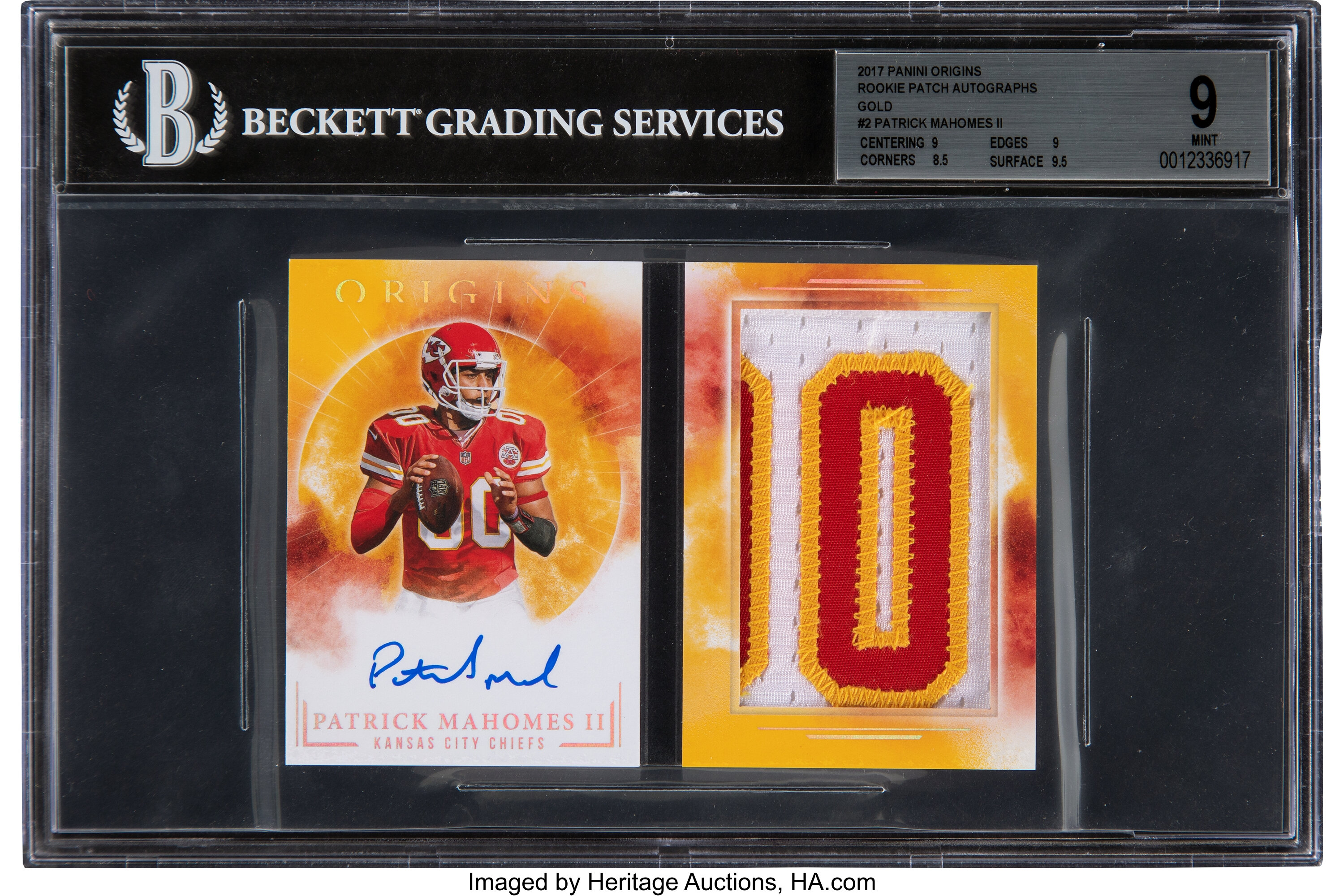 Patrick Mahomes Graded 9 Card 