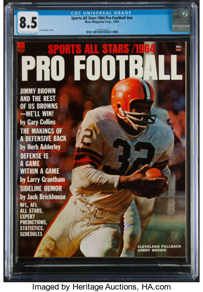 1964 Sports All Stars Jim Brown Cover - CGC 8.5 Football