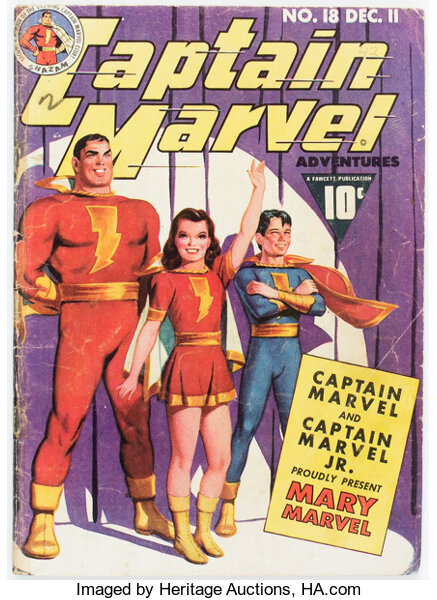 Golden Age (1938-1955):Superhero, Captain Marvel Adventures #18 (Fawcett Publications, 1942) Condition: GD+....