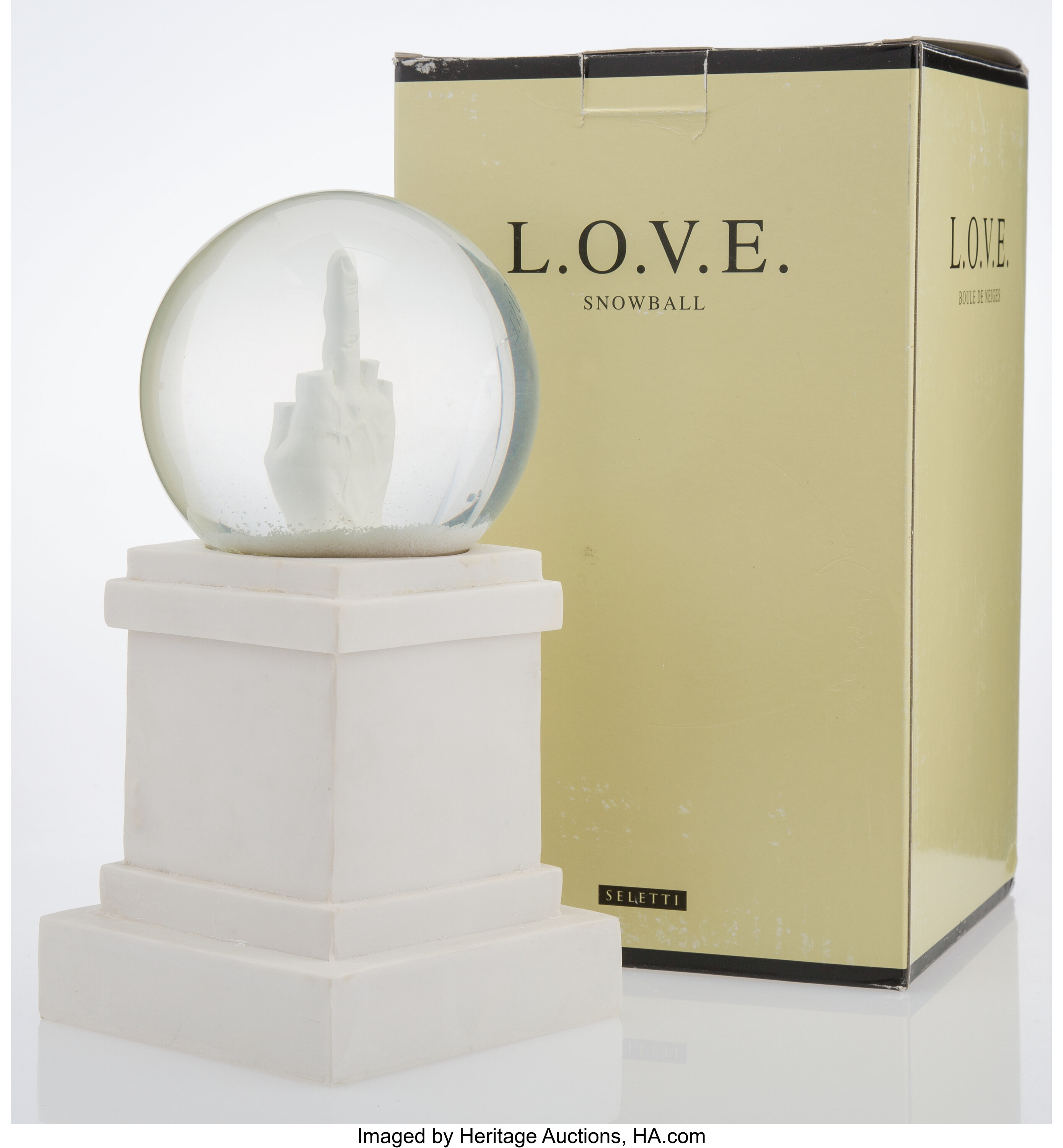 Maurizio Cattelan B 1960 L O V E Snowball 15 Resin Lot Heritage Auctions