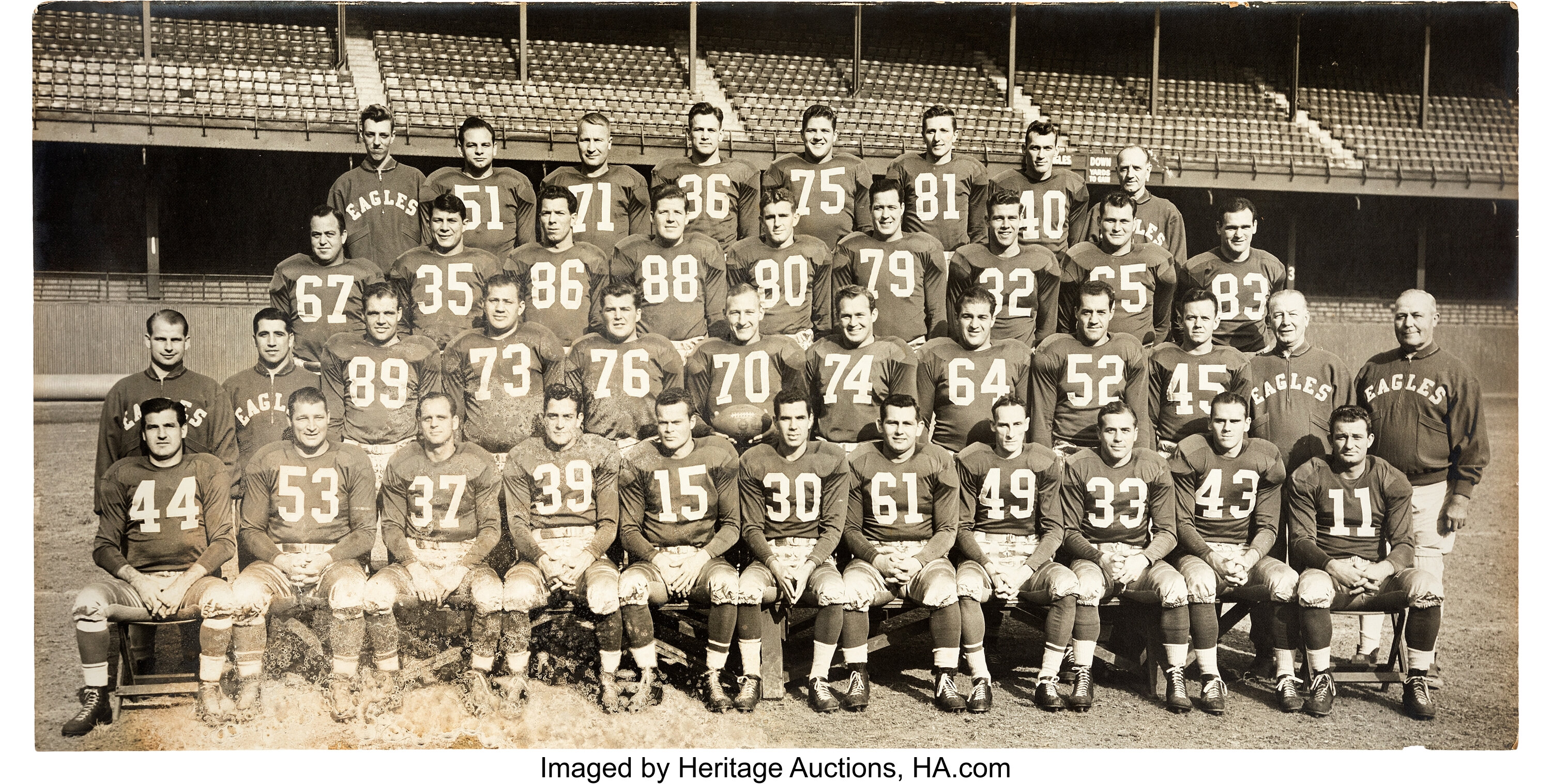 1948 Philadelphia Eagles Oversized Team Photograph Display - NFL, Lot  #60516