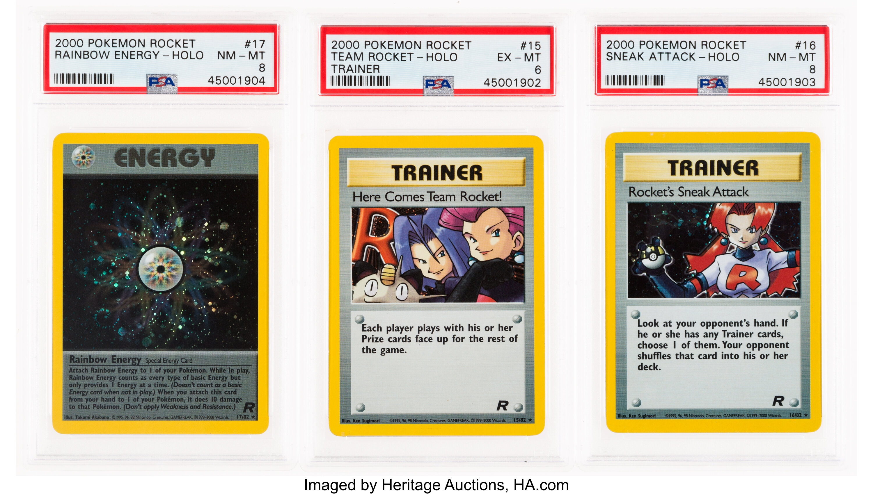 Pokemon Rainbow Energy, Team Rocket, and Sneak Attack Unlimited | Lot  #17968 | Heritage Auctions