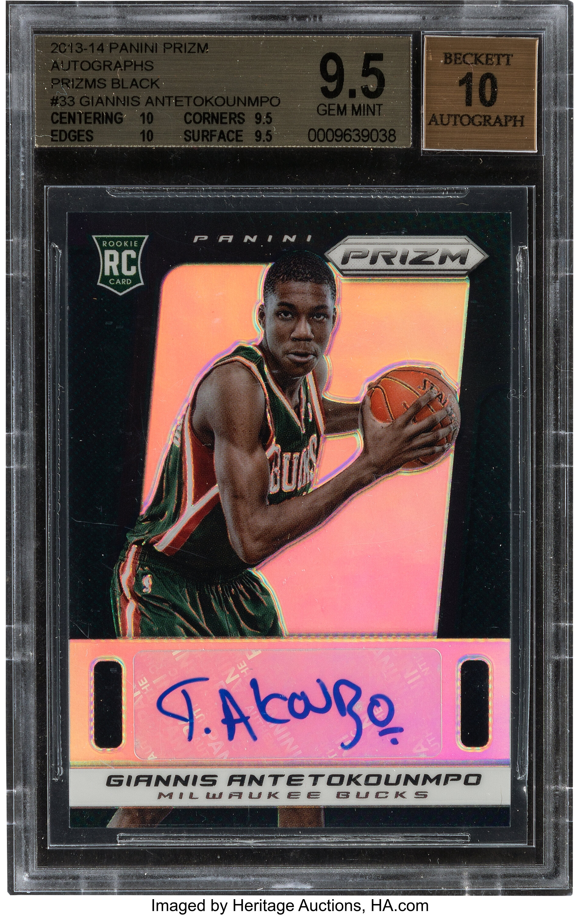 2013-14 Panini Prizm Giannis Antetokounmpo (Autograph Prizms Black