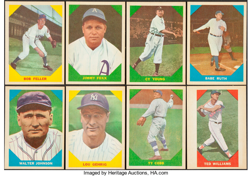  1960 Fleer Complete Set EX-MT/NR-MT Cobb Ruth Gehrig