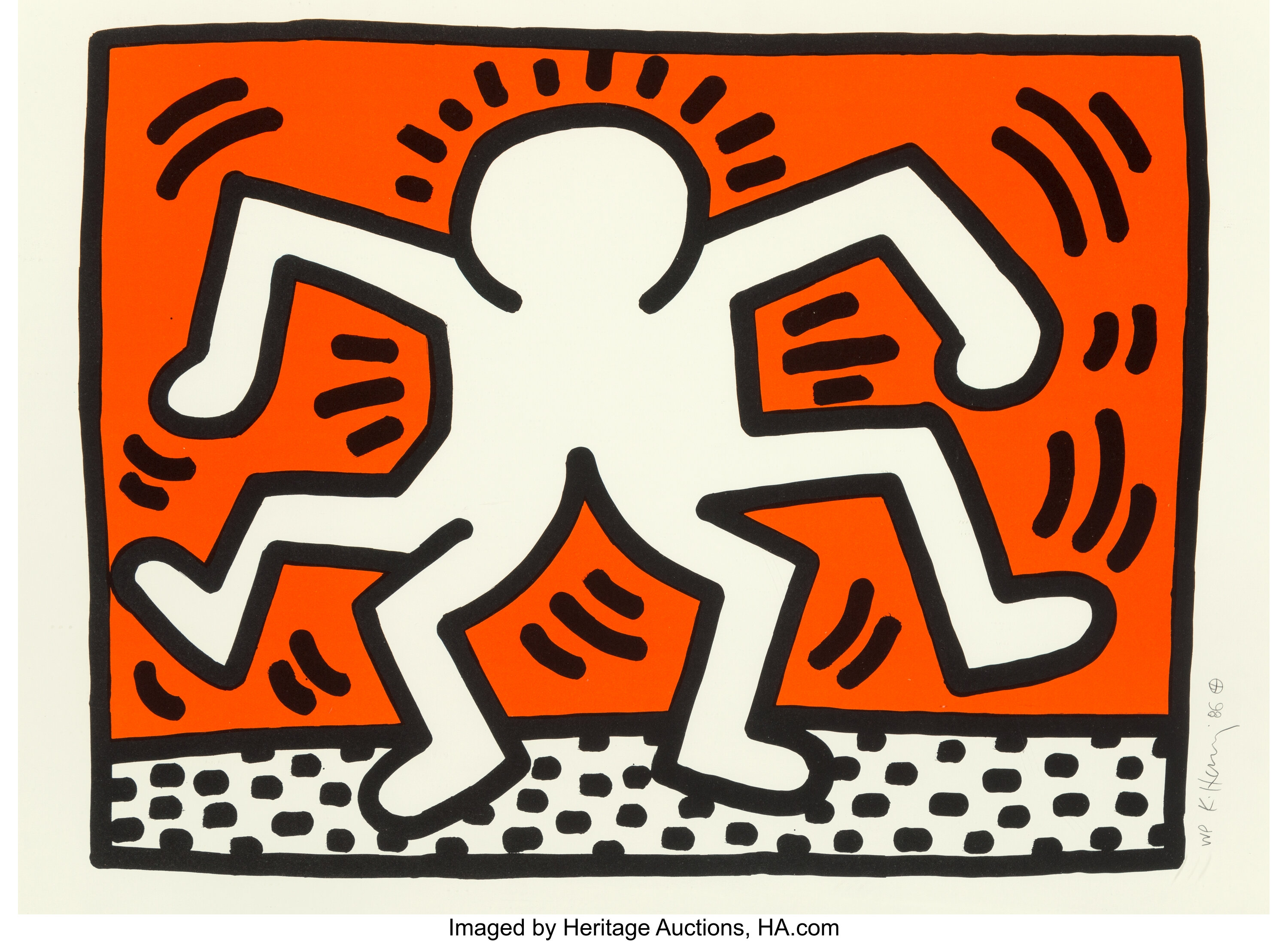 Keith Haring (1958-1990). Double Man, from Portfolio of 5 Artists