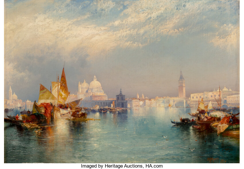 Thomas Moran (American, 1837-1926). Venetian Scene, 1894. Oil on