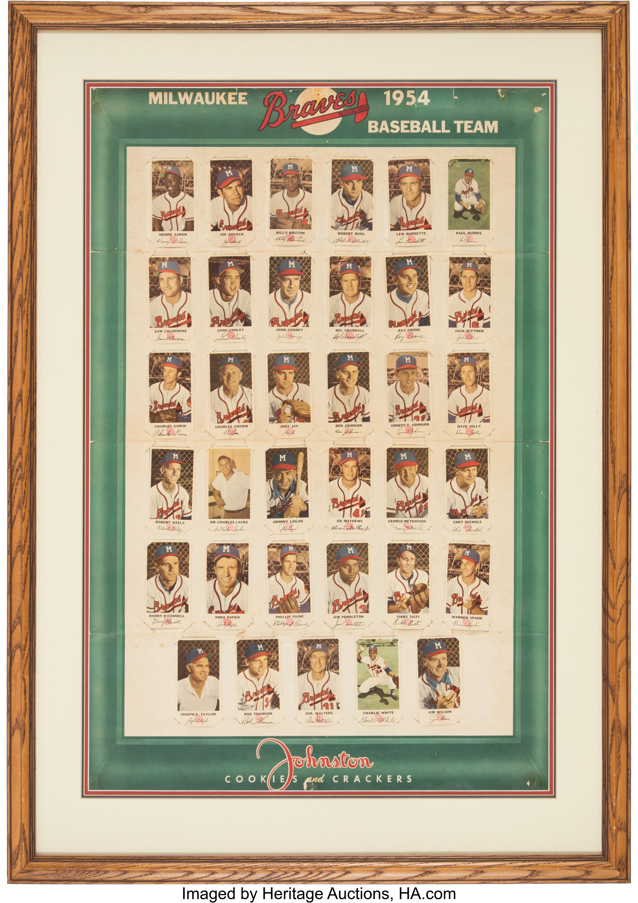 Lot Detail - MILWAUKEE BRAVES PAIR OF 1953 AND 1954 JOHNSTON