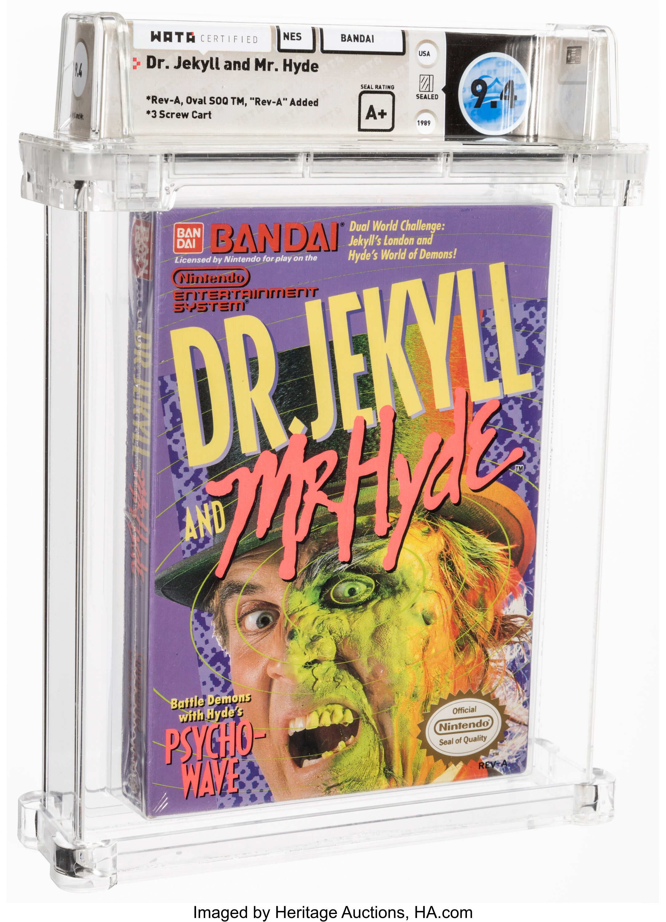 Dr Jekyll And Mr Hyde Wata 9 4 A Sealed Nes Bandai 19 Usa Lot Heritage Auctions