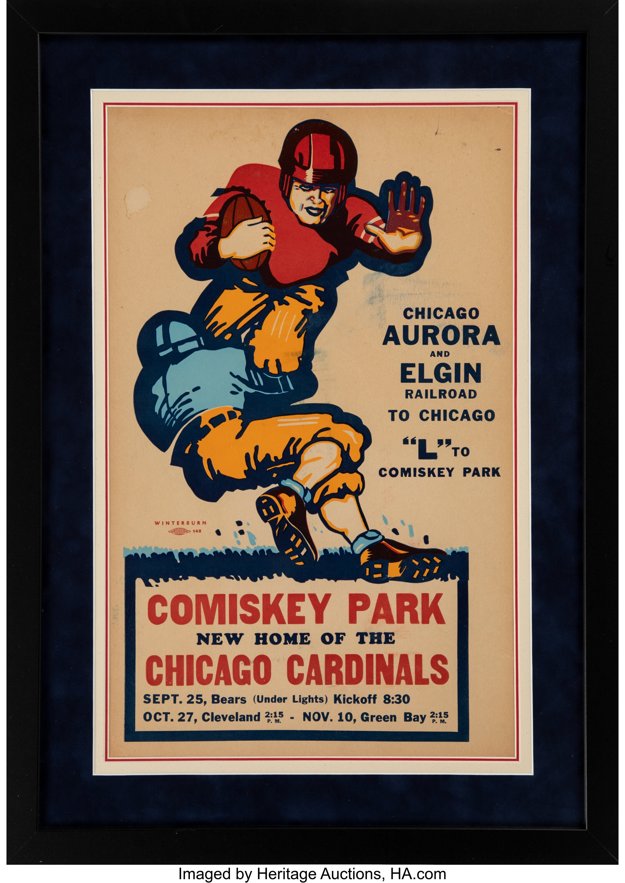 1957 Vintage Chicago Bears - Green Bay Packers Football Program Cover -  Digital Reproduction - Print or Matted or Framed