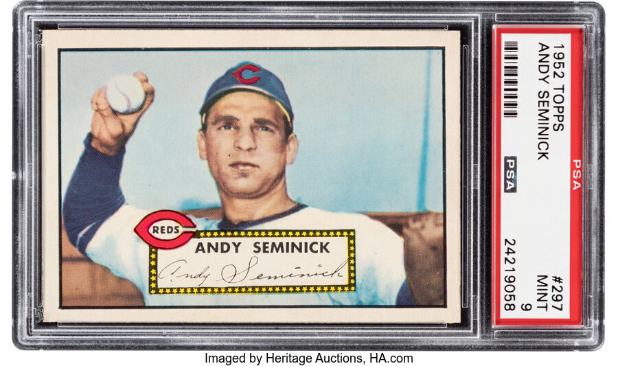 1952 Topps Andy Seminick #297 PSA Mint 9 - None Higher!