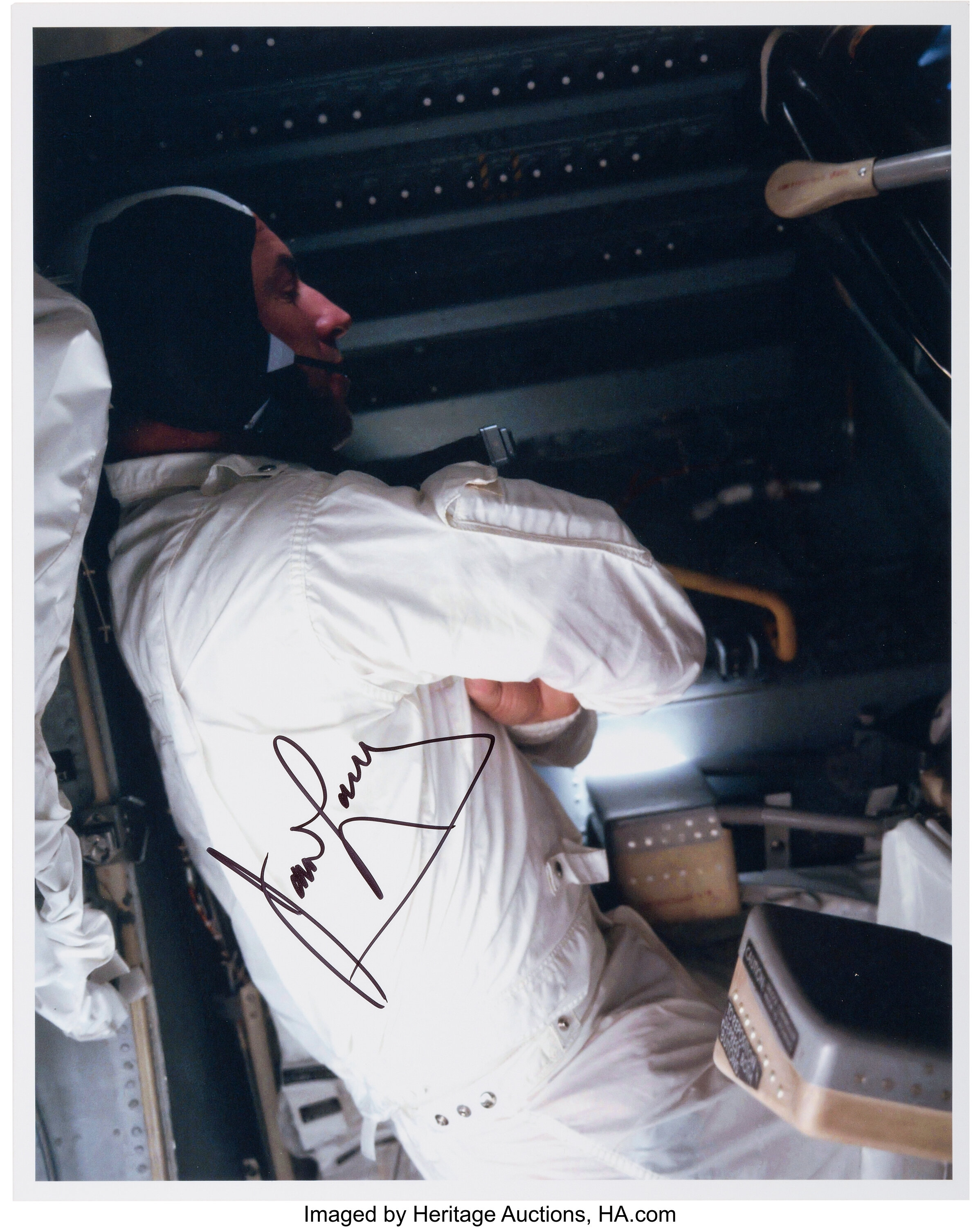 James Lovell Signed Apollo 13 In-Flight Color Photo. ... Explorers ...