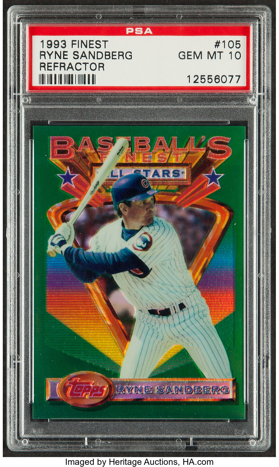 1993 Finest Refractor Ryne Sandberg #105 PSA Gem Mint 10