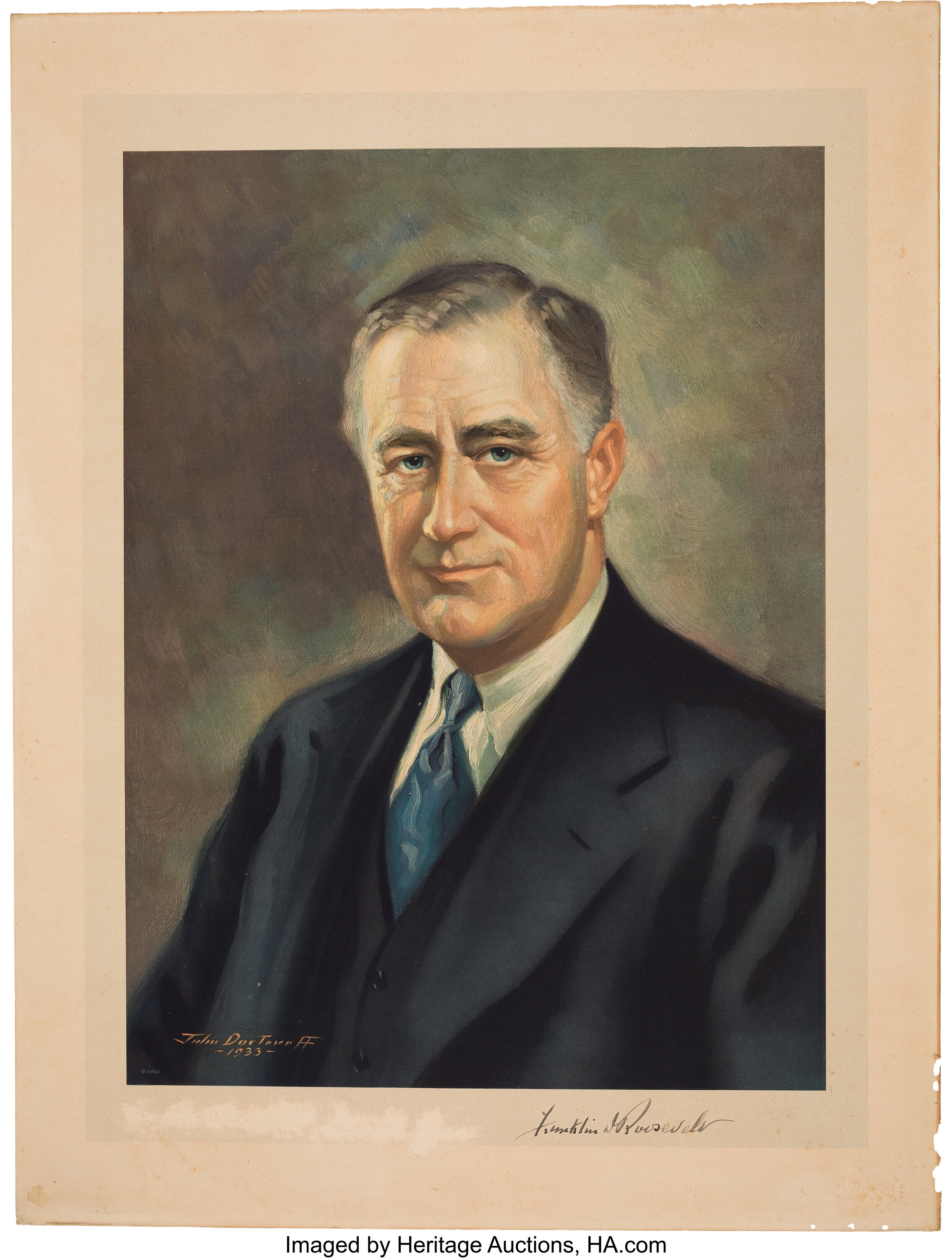 Franklin D. Roosevelt Signed Portrait. ... Autographs U.S. | Lot #47148 ...