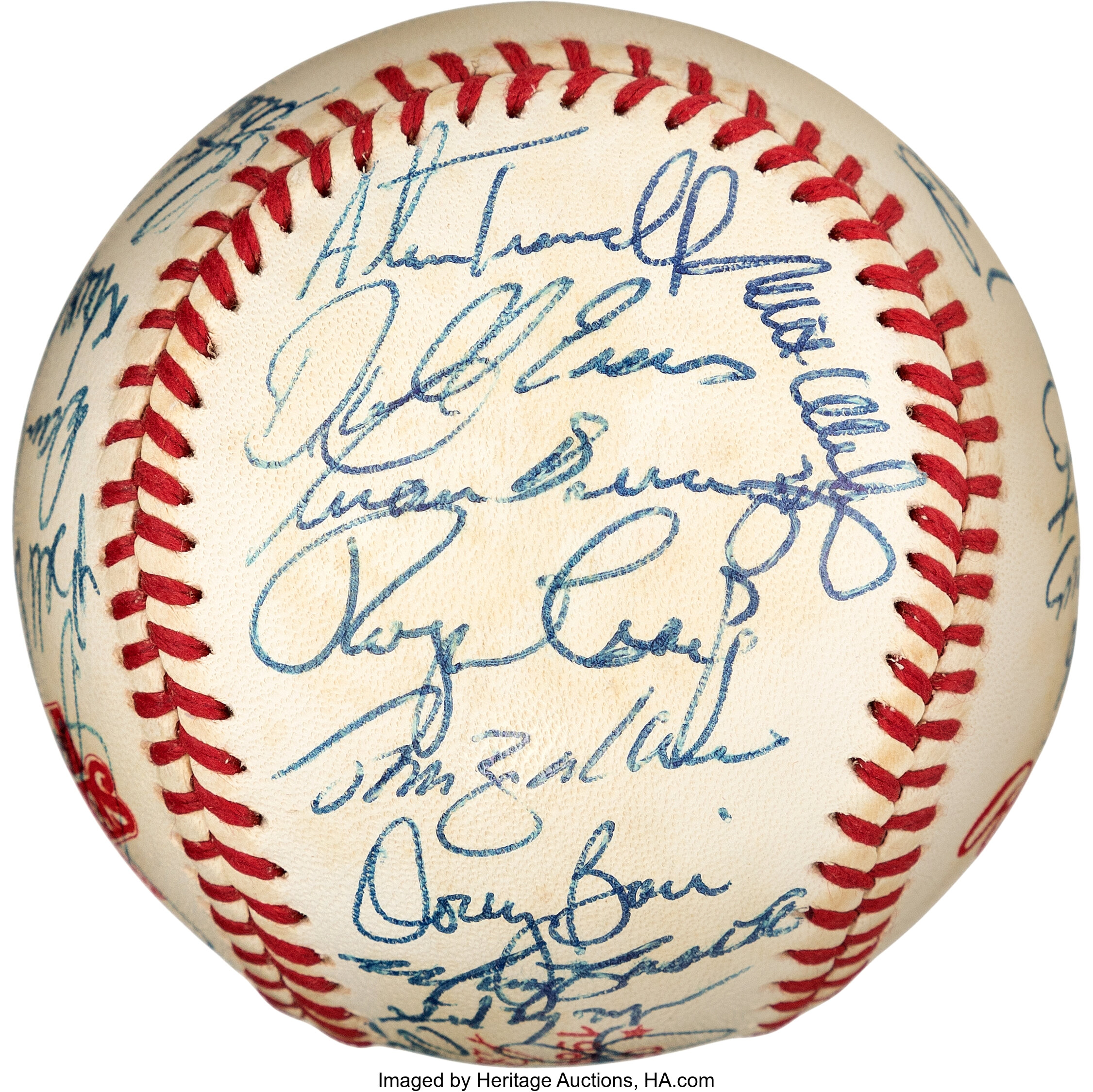 1984 Detroit Tigers Team World Champion Signed Baseball. Under the