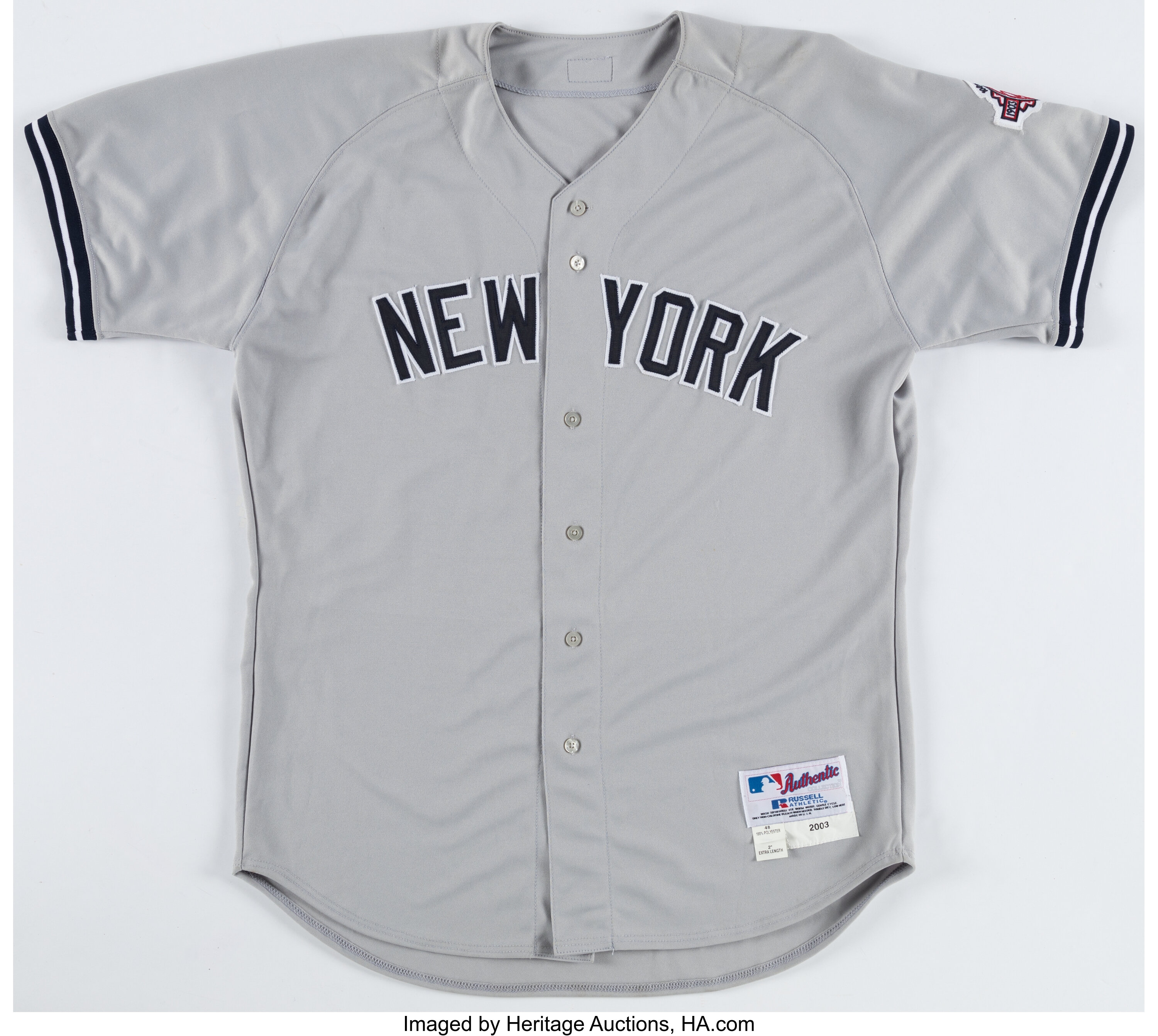 2003 Jorge Posada New York Yankees Team Issued Road Jersey