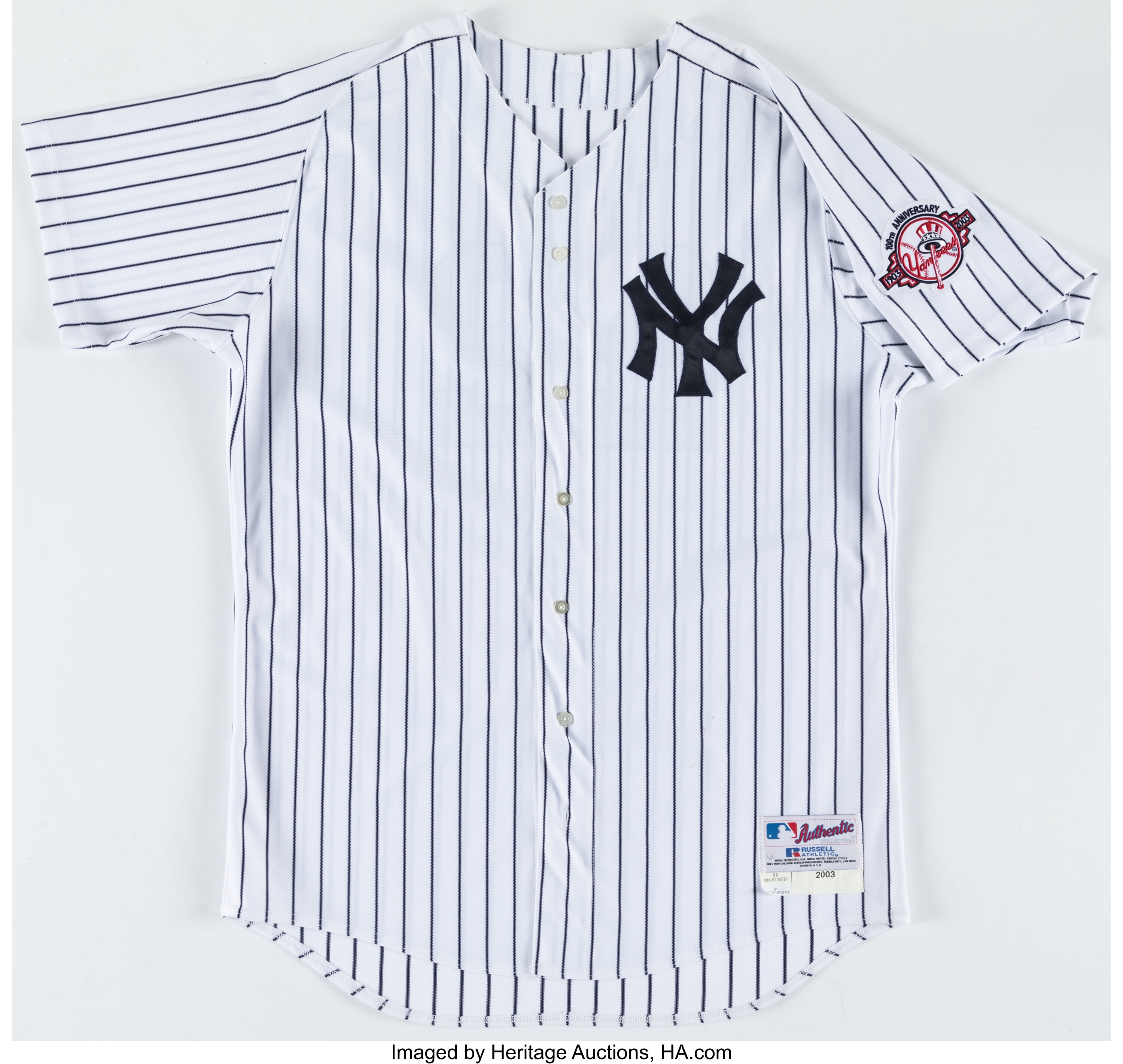 2003 Roger Clemens New York Yankees Team Issued Home Jersey