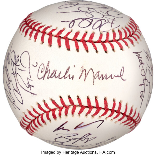 Philadelphia Phillies Autographed Baseball Memorabilia