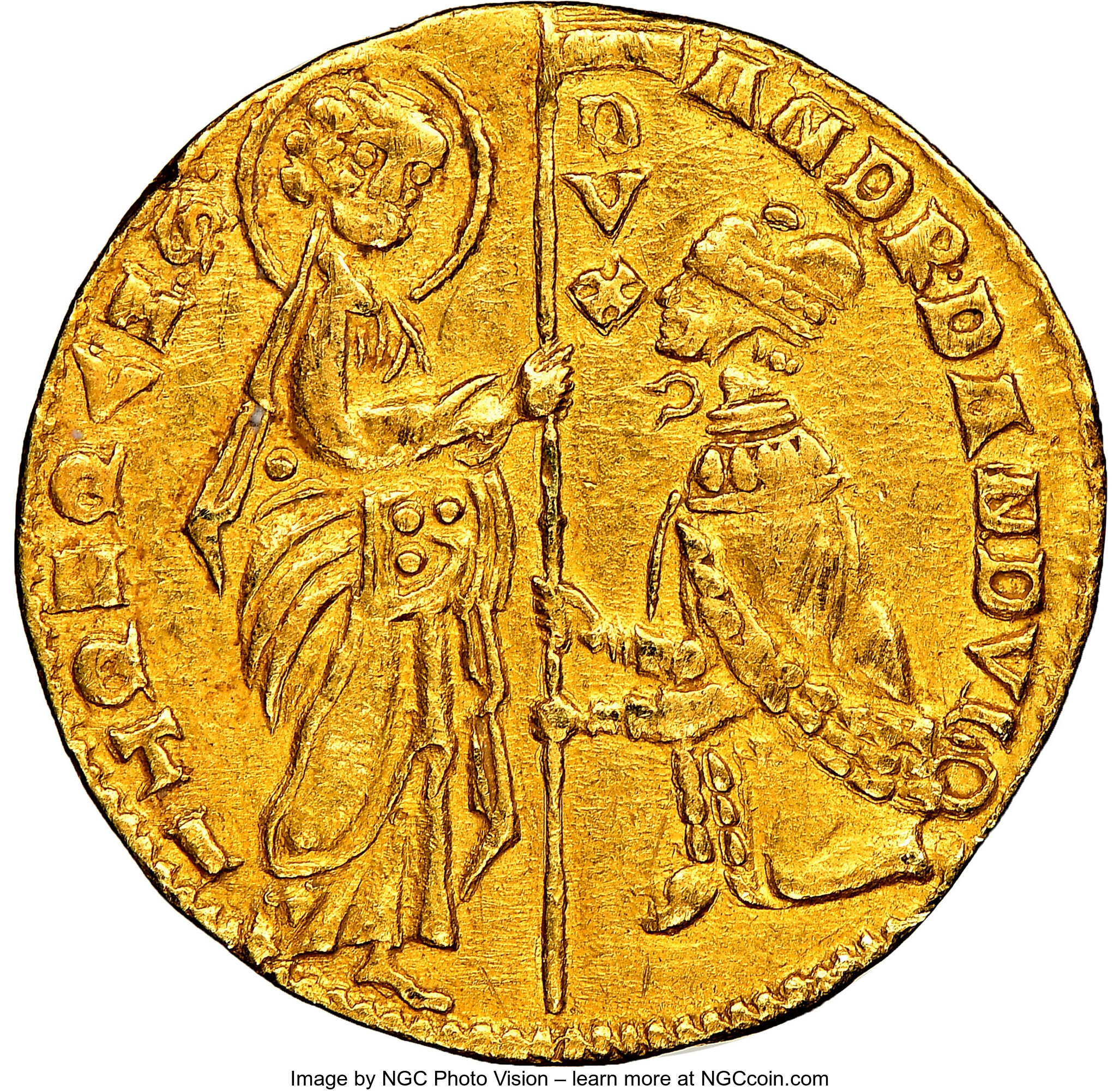 Italy: Venice. Andrea Dandolo gold Ducat ND (1343-1354) AU58 | Lot