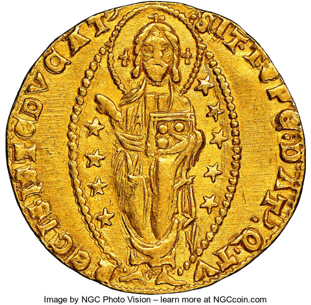 Italy: Venice. Andrea Dandolo gold Ducat ND (1343-1354) AU58 | Lot