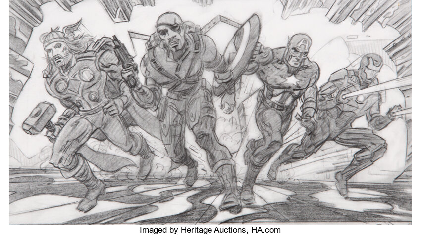 avengers movie sketch