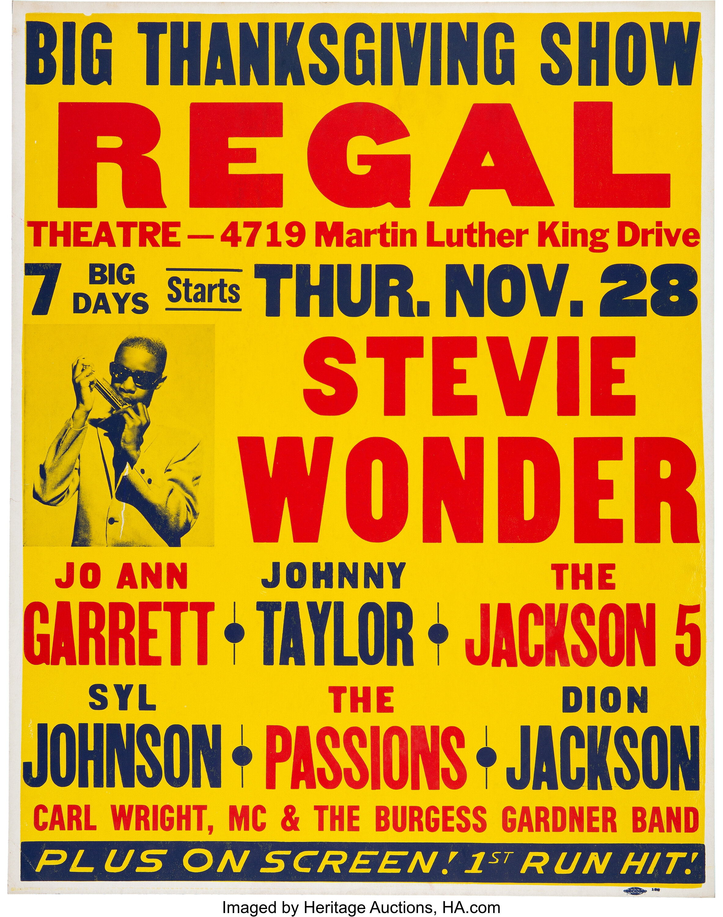 Stevie Wonder 1968 Regal Theatre - Concert Poster Art Print– Onyx Art House