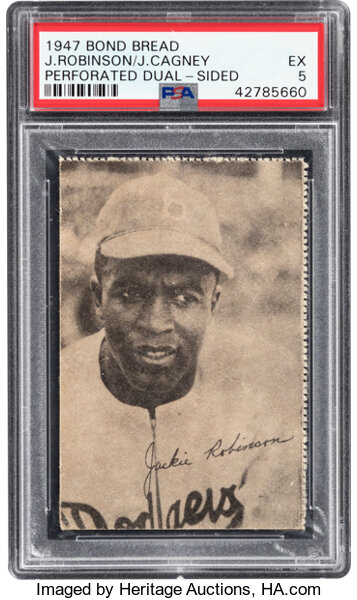 1947 Bond Bread Jackie Robinson Jackie Robinson (Portrait, Facsimile  Autograph)