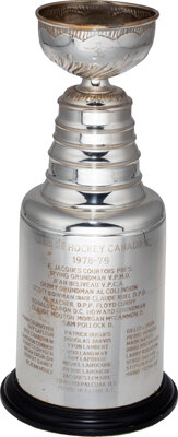 1975-76 Mini Stanley Cup Championship Trophy Presented to Guy