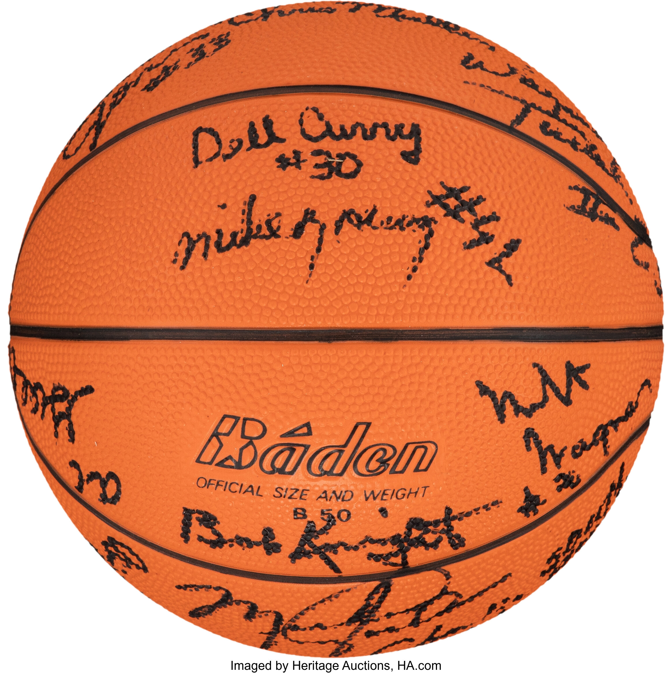 1984 Usa Olympic Basketball Trials Invitees Signed Mini Basketball Lot 59640 Heritage Auctions