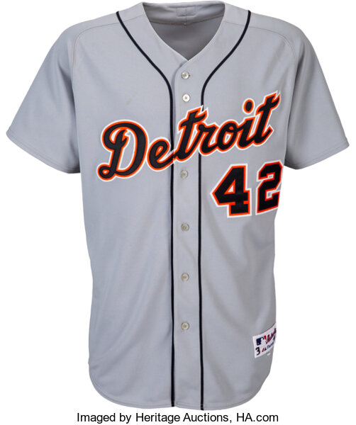 2007 Ivan Rodriguez Game Worn Jackie Robinson Day Detroit Tigers, Lot  #59350