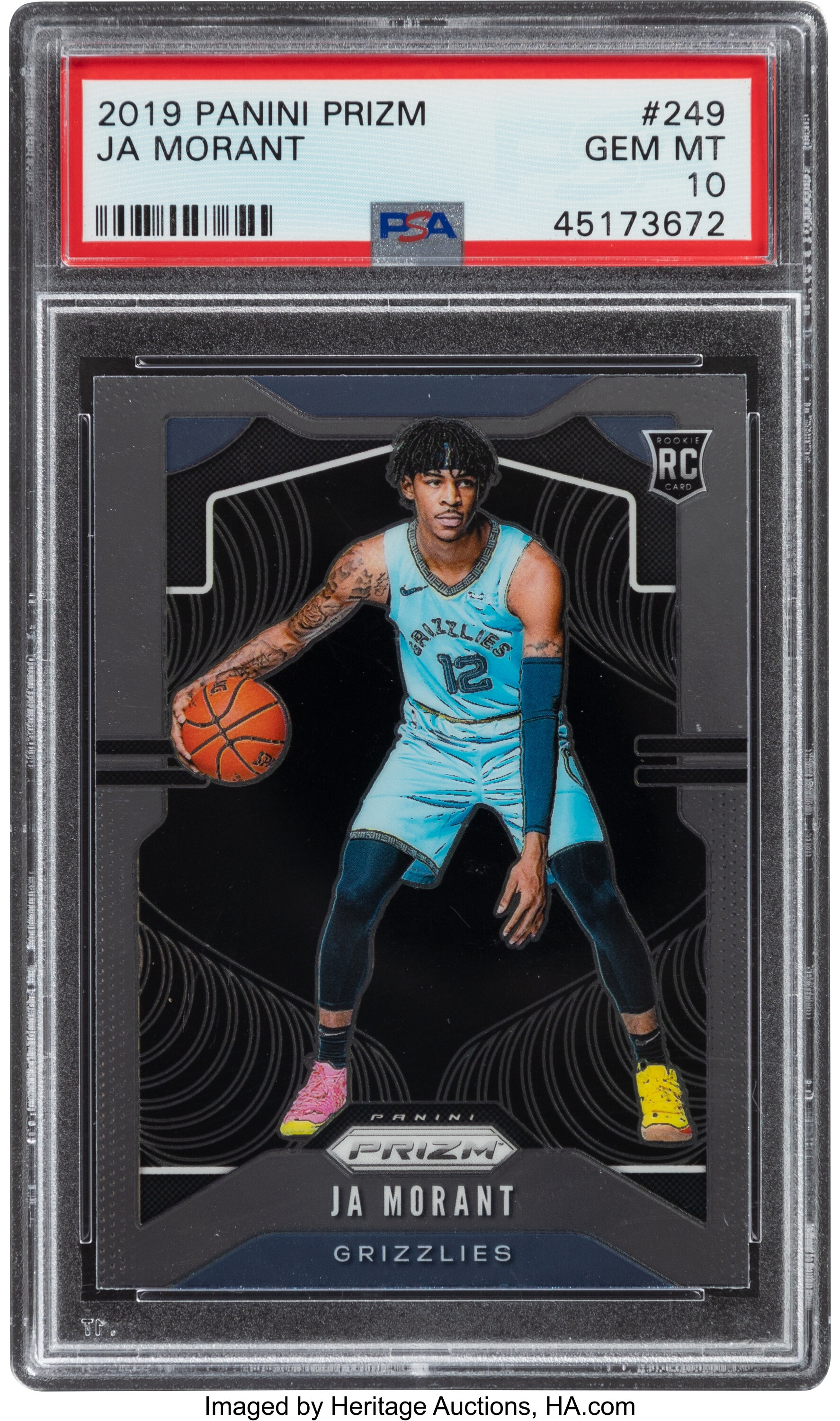 2019 Panini Prizm Ja Morant #249 PSA Gem Mint 10. Basketball