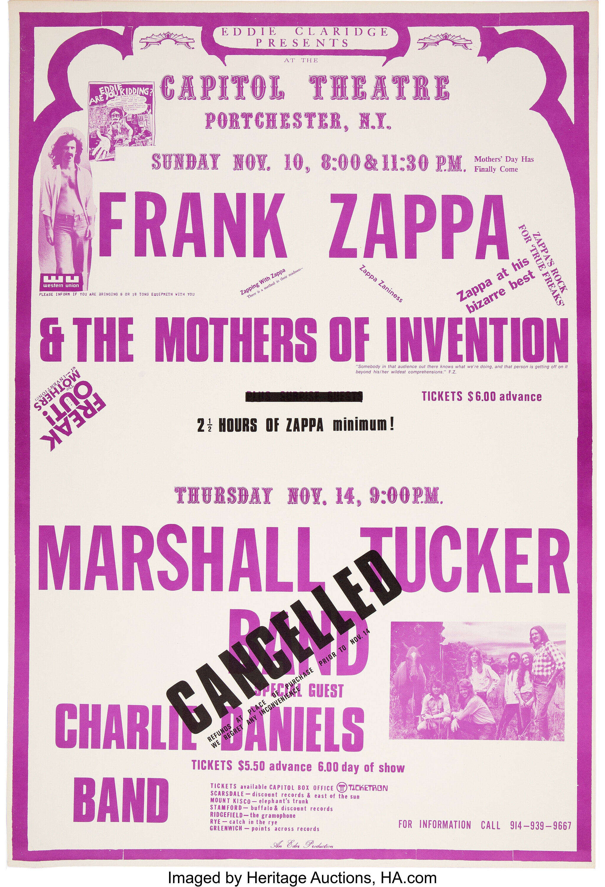 frank zappa concert posters