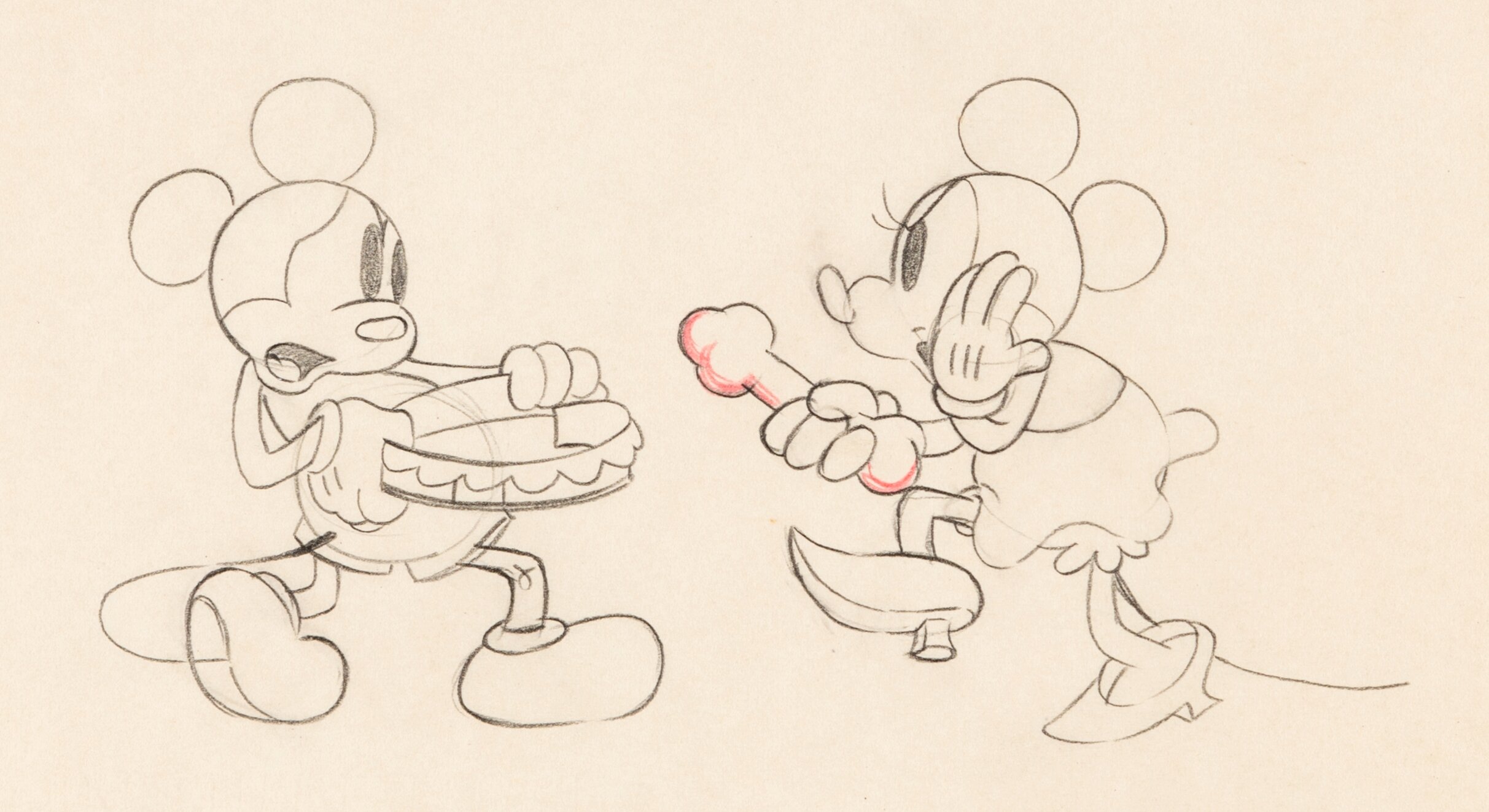 mickey and minnie love drawings