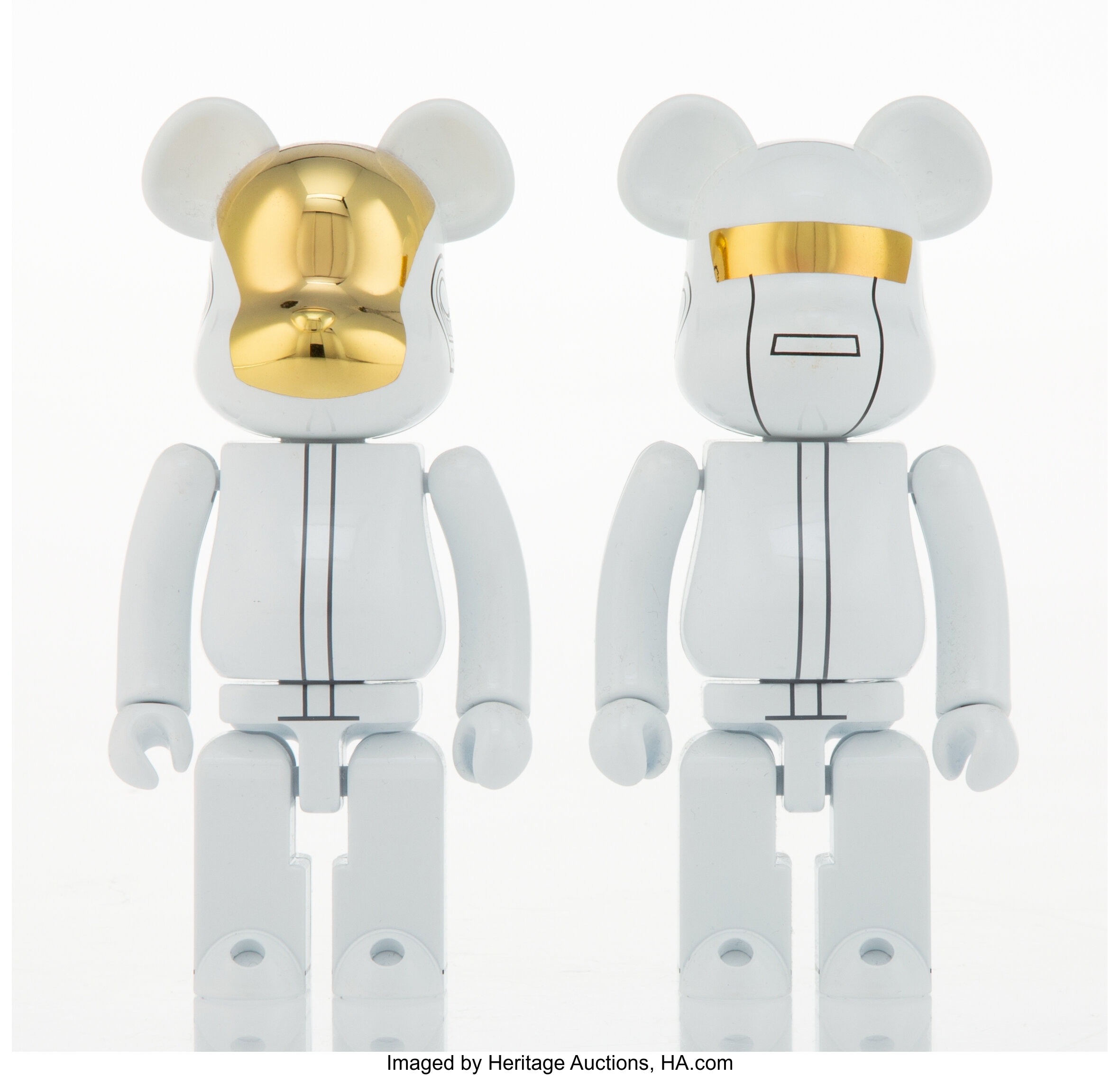 BE@RBRICK X Daft Punk. White Suits 200% (set of 2), 2009. Painted