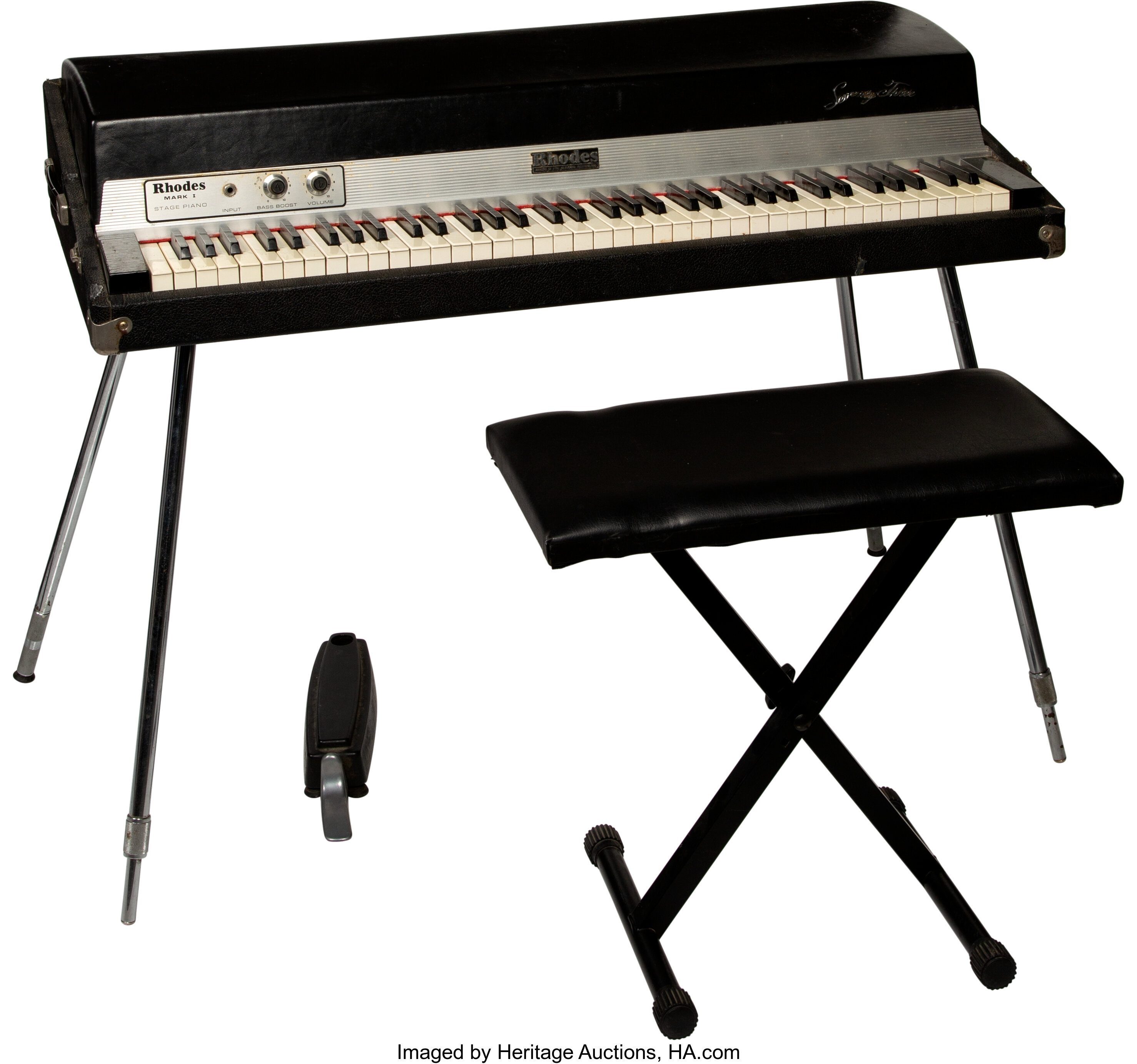 Rhodes Mark 1 Black Stage Piano, Serial # K 610280.. ... (Total: 2 ...