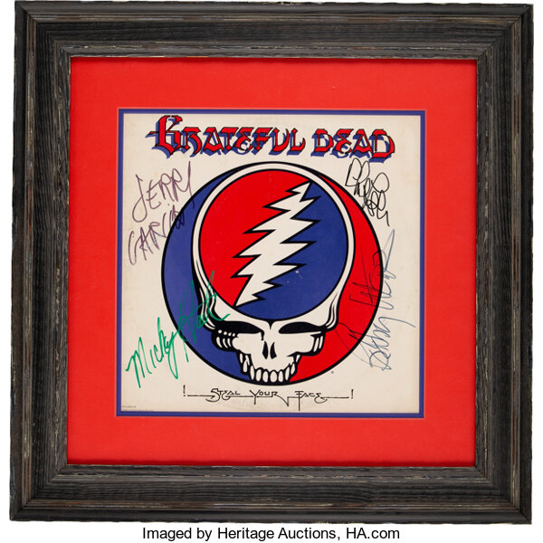 Grateful Dead Signed Steal Your Face Album Sleeve Matted And Lot 364 Heritage Auctions