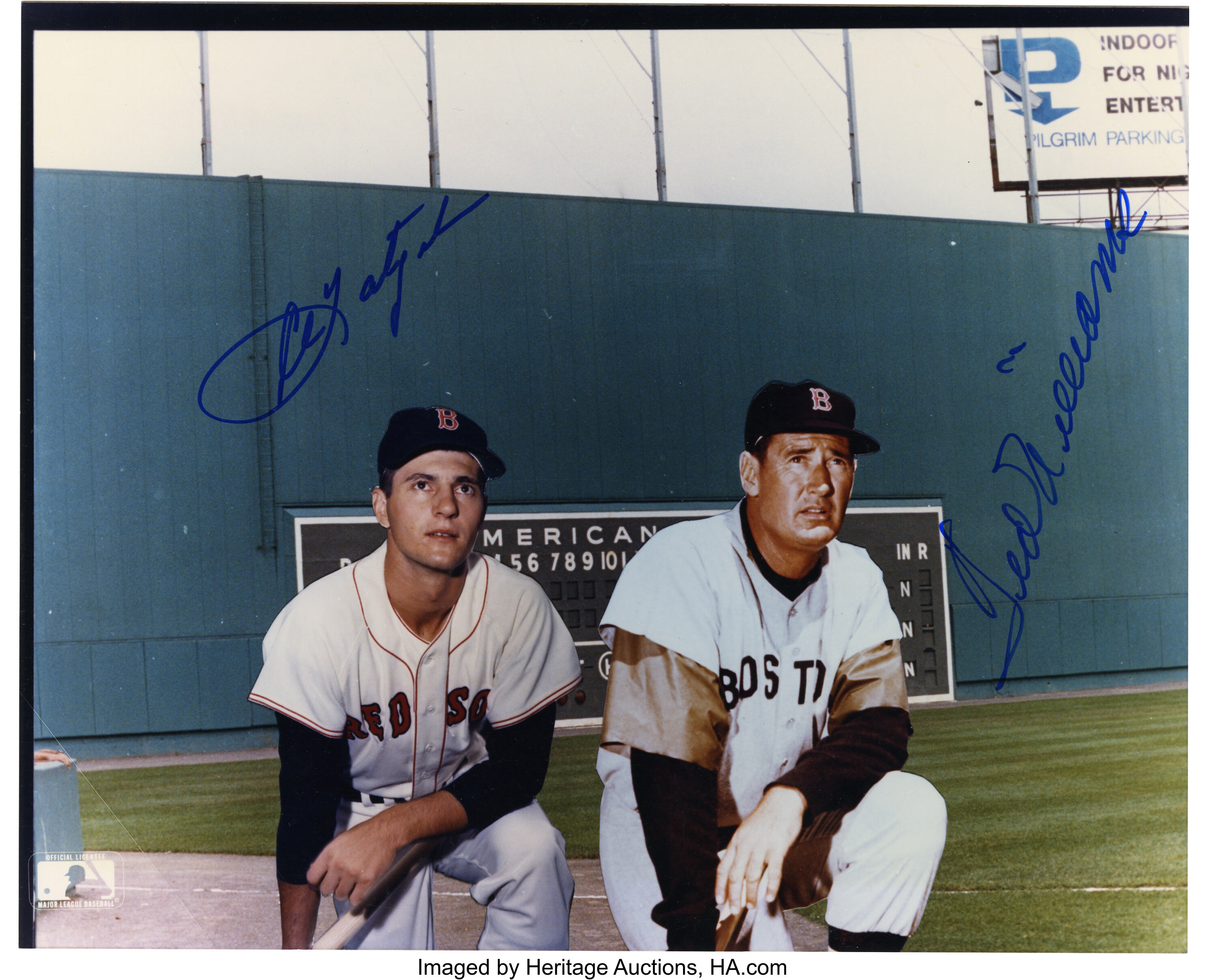 Ted Williams and Carl Yastrzemski Signed Oversized Photograph