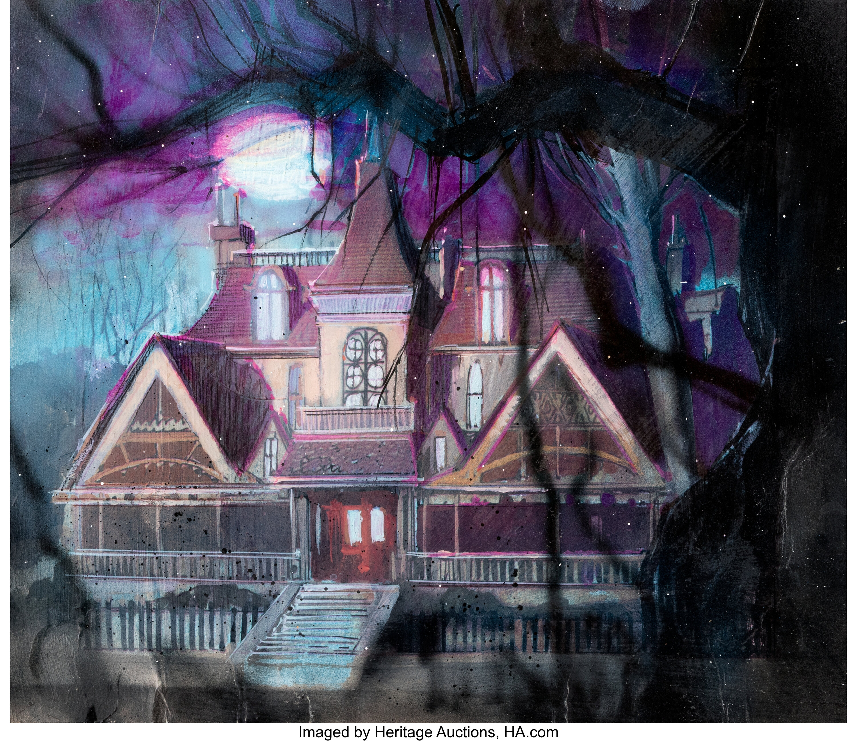 haunted house painting