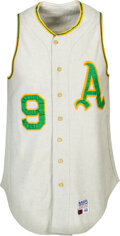 1989 Reggie Jackson Game Worn Oakland A's Coach's Jersey. , Lot #83038