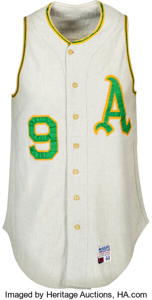 1969 Reggie Jackson Game Worn Oakland A's Jersey - Photo Matched