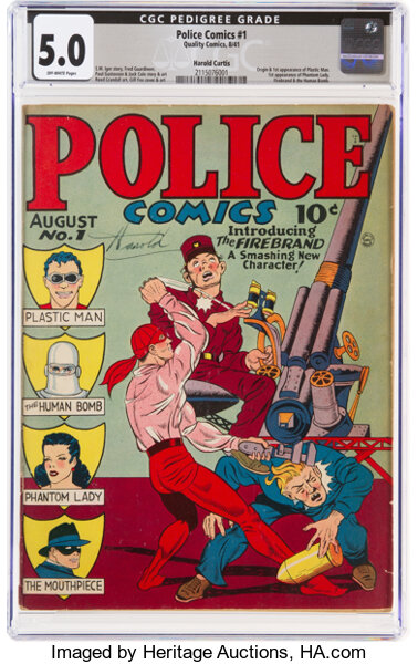 Golden Age (1938-1955):Superhero, Police Comics #1 Harold Curtis Pedigree (Quality, 1941) CGC VG/FN 5.0 Off-white pages....