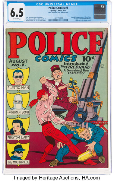 Golden Age (1938-1955):Superhero, Police Comics #1 (Quality, 1941) CGC FN+ 6.5 Off-white pages....